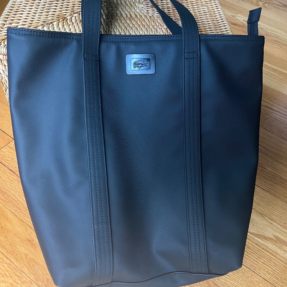 Lacoste Vertical Tote in Black